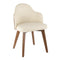Ahoy Chair - Walnut Bamboo, Cream PU, Brass Metal