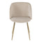 Fran Chair - Set of 2 - Gold Metal, Cream Velvet