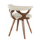 Gardenia Chair - Walnut Wood, Cream Fabric