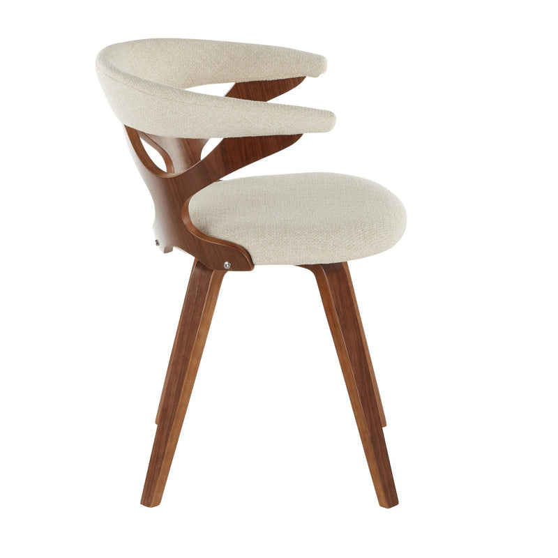 Gardenia Chair - Walnut Wood, Cream Fabric