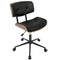 Lombardi Office Chair - Walnut, Black
