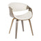 Symphony Chair - Light Grey Wood, White Pu