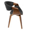 Symphony Chair - Walnut Wood, Black PU