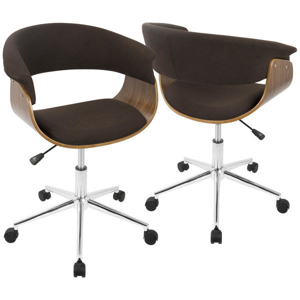 Vintage Mod Office Chair - Walnut, Espresso