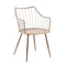 Winston Chair - Antique Copper Metal, White Washed Wood